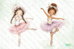 Cute Ballerina Sublimation Clipart Bundle Product Image 2