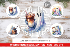 Cute Barista Coffee Ghost Spinner Product Image 1