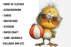 Cute Beach Chick Png Clipart Product Image 2