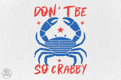 Cute Beach Crab, Don’t Be so Crabby PNG Product Image 1