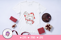 Cute Polar bear holdind santa letter kawaii clipart winter Product Image 2