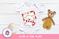 Cute Polar bear holdind santa letter kawaii clipart winter Product Image 5