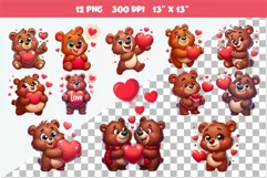 Cute Bear in Love. Valentine's Day, PNG. Product Image 2