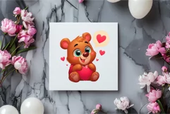 Cute Bear in Love. Valentine's Day, PNG. Product Image 6