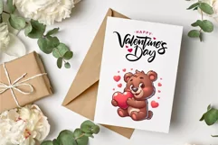 Cute Bear in Love. Valentine's Day, PNG. Product Image 7