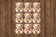 Cute Bear Printable Stickers - PNG Sticker Sheet