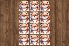Cute Bear Printable Stickers - PNG Sticker Sheet