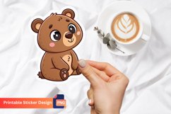 Cute Bear Sticker, Adorable bear, Kawaii bear sticker Product Image 1