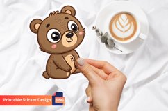 Cute Bear Sticker, Adorable bear, Kawaii bear sticker Product Image 1