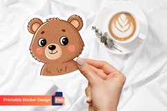 Cute Bear Sticker, Adorable bear, Kawaii bear sticker Product Image 1
