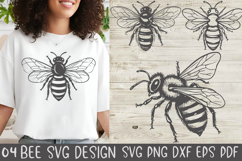 Cute Bee Svg Design, Bee Cut File Product Image 1
