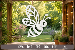 Cute Bee SVG Design Laser Cut Hanging Ornament