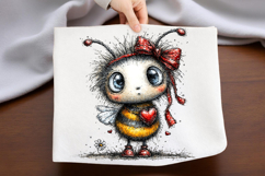 Cute Bee Valentine Clipart Product Image 2