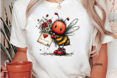 cute bee valentine Clipart Product Image 2
