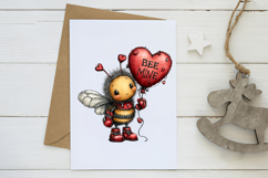 cute bee valentine Clipart Product Image 3
