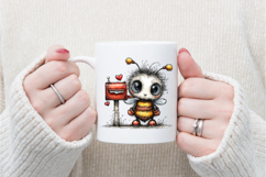 Cute Bee Valentine Clipart Product Image 4