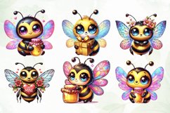 Cute Bees Sublimation Clipart Product Image 2