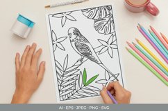 Cute Parrot Coloring Page Product Image 1