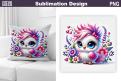 Cute Bird Pillow Sublimation | Funny Bird Floral Product Image 1