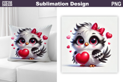 Cute Bird Pillow Sublimation | Funny Bird Floral Product Image 1