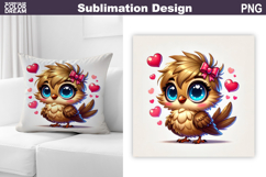 Cute Bird Pillow Sublimation | Funny Bird Floral Product Image 1