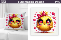 Cute Bird Pillow Sublimation | Funny Bird Floral Product Image 1