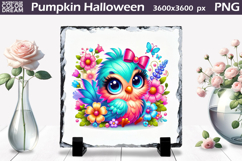 Cute Bird Sublimation Slate | Bird Floral Design Product Image 1