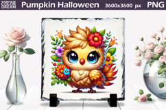 Cute Bird Sublimation Slate | Bird Floral Design Product Image 1