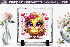 Cute Bird Sublimation Slate | Bird Heart Design Product Image 1