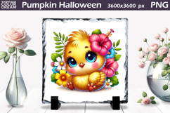 Cute Bird Sublimation Slate | Bird Floral Design Product Image 1