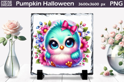 Cute Bird Sublimation Slate | Bird Floral Design Product Image 1