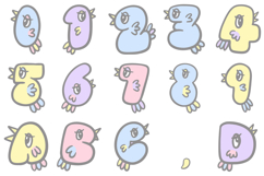 Cute Birds Lettering Font Cartoon Handwriting ABC PNG SVG Product Image 4