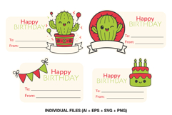 Kids party favor tags printable design