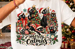 Cute Black Cat Christmas Family Design Product Image 3