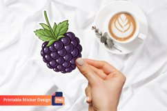Cute Blackberry Sticker, Blackberry Fruit Sticker Product Image 1