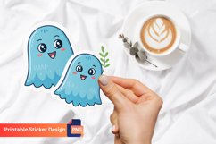 Cute Blue Ghosts Sticker Product Image 1