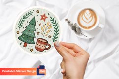 Cute Boho Christmas Sticker, Christmas Planner Sticker Product Image 1