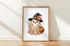 Cute Boho Halloween Ghost PNG Product Image 4