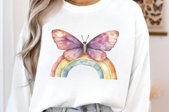 Cute Boho Retro Rainbow Clipart Product Image 3