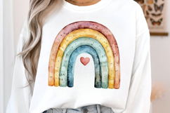 Cute Boho Retro Rainbow Clipart Product Image 3