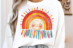 Cute Boho Retro Rainbow Clipart Product Image 3