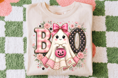 Cute Boo Ghost Png, Pink Halloween Ghost Girl Sublimation Product Image 2