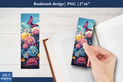 Butterfly floral bookmark, printable book mark, book craft Product Image 1
