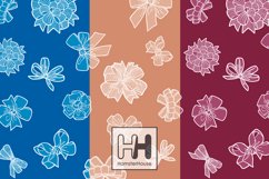 Cute bows pattern, skinny tumbler wrap sublimation bundle Product Image 3