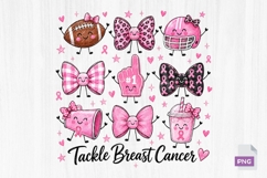 Cute Breast Cancer Awareness Characters PNG Product Image 2