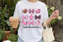 Cute Breast Cancer Awareness Characters PNG Product Image 1