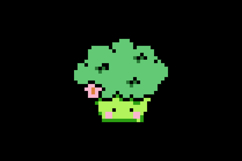 Cute broccoli character illustration pixel art design Product Image 2