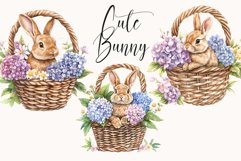 Cute Watercolor Bunny Clipart Product Image 1