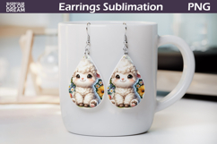 Easter Teardrop Earrings | Cute Lamb Earrings Product Image 1