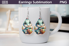 Easter Teardrop Earrings | Cute Dino Earrings Product Image 1